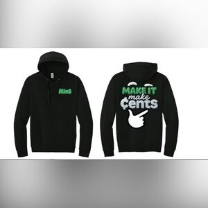 Black Hoodie with Green and White Graphics